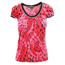 Autre Marque-Red Printed Top-Red