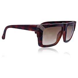 Gianni Versace-Mod de gafas de sol marrones vintage. básico 812 Columna.688-Castaño