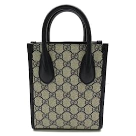 Gucci-Gucci GG Supreme Mini Tote Bag Canvas Handbag 671623  in Excellent condition-Other