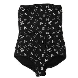 CHANEL Bademode T.fr 38 Polyester Schwarz