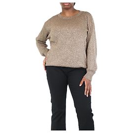 Dries Van Noten Goldmetallischer Lurex-Pullover – Größe L Golden