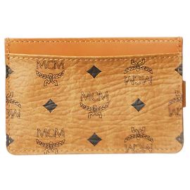 MCM Kartenetui mit hellbraunem Monogramm Braun