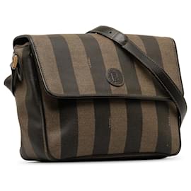 Fendi-Fendi Sac à bandoulière à péquins marron-Marron