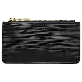 Louis Vuitton-Louis Vuitton Black Epi Pochette Cles-Black