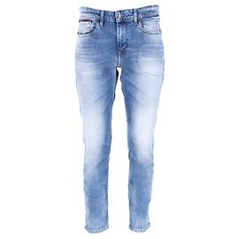 Tommy Hilfiger Calça jeans masculina slim fit Azul Azul claro