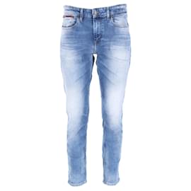 Tommy Hilfiger-Jeans da uomo in denim slim fit-Blu,Blu chiaro