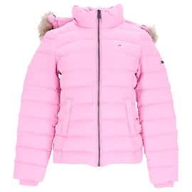 Tommy Hilfiger Chaqueta de plumón con capucha Essential para mujer Rosa