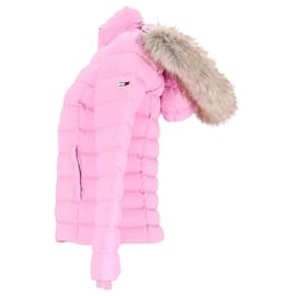Tommy Hilfiger-Womens Essential Hooded Down Jacket-Pink