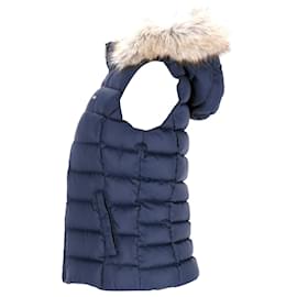 Tommy Hilfiger-Womens Essential Hooded Down Vest-Navy blue