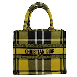 Dior-Kleine gelb karierte Büchertasche-Andere