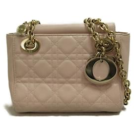 Dior-Cannage Leather Double Chain Crossbody Bag-Other