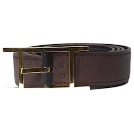 Hermès-Brown H buckle belt-Brown