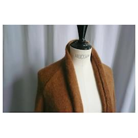 Autre Marque-Cappotto in mohair NATAN color caramello nuovo T2-Caramello