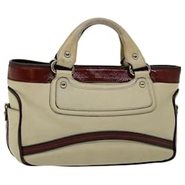 Céline-CELINE Borsa a mano Pelle Beige Auth bs12047-Beige