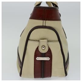 Céline-CELINE Hand Bag Leather Beige Auth bs12047-Beige