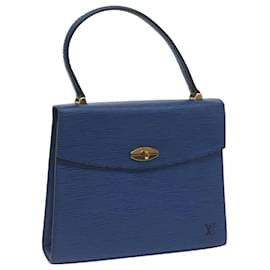 Louis Vuitton-LOUIS VUITTON Epi Malesherbes Hand Bag Blue M52375 LV Auth 66170-Blue