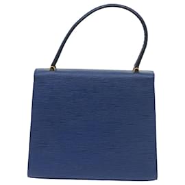 Louis Vuitton-Bolsa LOUIS VUITTON Epi Malesherbes Azul M52375 Autenticação de LV 66170-Azul