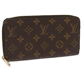 Louis Vuitton-LOUIS VUITTON Monogram Zippy Wallet Cartera larga M42616 LV Auth hk1067-Monograma