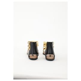 Louis Vuitton-Zapatos sandalias de cuero.-Dorado