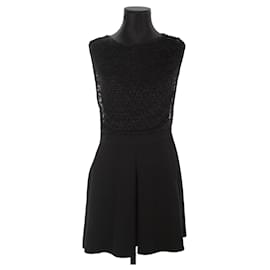 Maje-Dress with lace-Black
