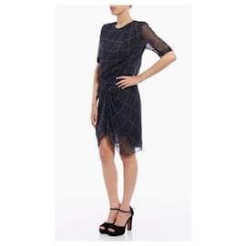 Isabel Marant Etoile-ISABEL MARANT ETOILE Silk chiffon dress size 36 in very good condition-Navy blue