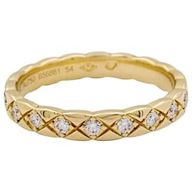 Chanel-anel de casamento Chanel, "Choque Crush", ouro amarelo, diamantes.-Outro