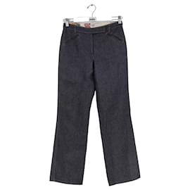 Hermès-Jeans retos de algodão-Azul