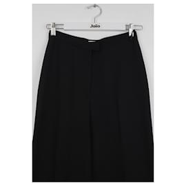 Hermès-Wide-leg silk pants-Black