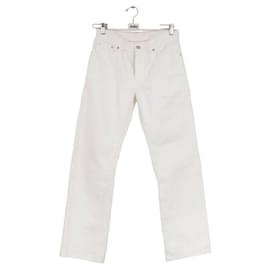 Hermès-Straight cotton jeans-Beige