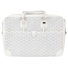 Goyard-Leather Travel Bag-White