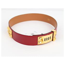 Hermès-Leather belt-Red