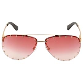 Louis Vuitton-LOUIS VUITTON Sonnenbrille Metall-Pink