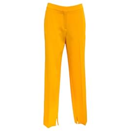 Autre Marque-Stella McCartney Pantalon jaune ambre fendu sur le devant-Jaune