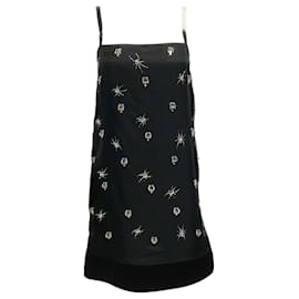 Autre Marque-Givenchy Black Dress with Crystal Spider Embellishments-Black