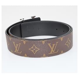 Louis Vuitton-Louis Vuitton Brown Monogram Lv Initiales Reversible Belt-Brown