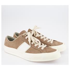 Tom Ford-Tom Ford Brown/White Cambridge Lace Up Sneakers-Brown
