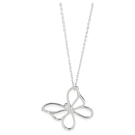 Tiffany & Co-TIFFANY & CO. Butterfly Pendant in  Sterling Silver on a Chain-Other