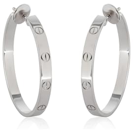 Cartier-Orecchini a cerchio Love di Cartier 18K oro bianco, modello grande-Altro