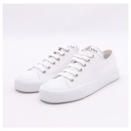 Prada-Chaussures baskets Prada 1E236TOILE BLANCHE M-Blanc