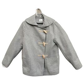 Lacoste Wollmantel grau Größe 36 Grau