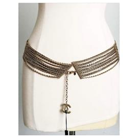 Chanel-Cinturón Chanel de múltiples cadenas-Dorado