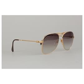 Autre Marque-Óculos de sol vintage aviador de metal dourado M7019 58/16 135 mm-Dourado