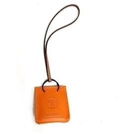 Autre Marque-Leather Shopping Bag Charm-Other