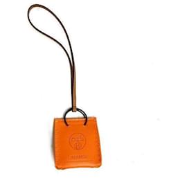 Hermès-Leather Shopping Bag Charm-Other
