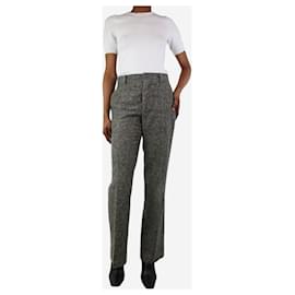 Chloé-Brown straight-leg wool trousers - size UK 8-Brown
