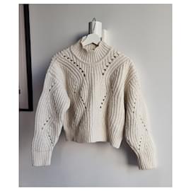 & Other Stories-&Other Stories Creme Wollmischpullover-Roh