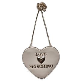 Love Moschino Liebe Moschino beige Herz-förmige Tasche Roh