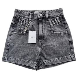 Isabel Marant Etoile Isabel Marant Hiana High-Waisted Jeansshorts in Grau Grau