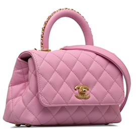 Chanel-Bolsa com alça Chanel Rosa Extra Mini Caviar Coco-Rosa