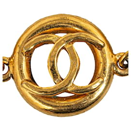 Chanel-Bracciale Chanel CC in oro con medaglione-D'oro
